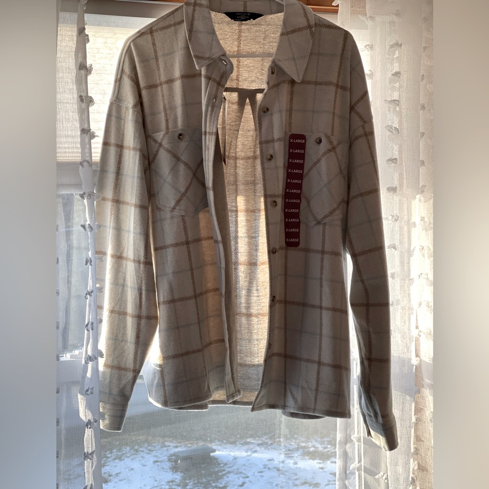 NWT.  Flannel shirt oversized.